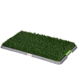 Dog Grass Pad with Tray, Doggy Bathroom Toilet Potty Tray Indoor Outdoor Puppy Potty Training (51 x 63 CM)