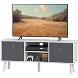Modern TV Stand Cabinet with Foldable Drawers and Shelves for Living Room