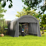 10' x 20' Portable Shed, Galvanised Steel Frame for Garden Tools