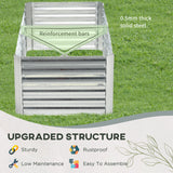 Galvanized Raised Garden Bed, Steel Outdoor Planters with Reinforced Rods, 71