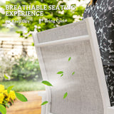Set of 2 Outdoor Garden Chairs, Stackable Patio Dining Chairs with Breathable Fabric