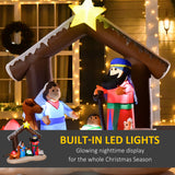 6ft Christmas Inflatable Decoration with Bible Arch of Jesus' Birth Easy Set-Up Blow UP Decoration for Holiday Yard