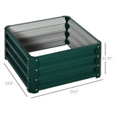 2' x 2' x 1' 2-Pieces Raised Garden Bed with Galvanised Steel Frame for Vegetables