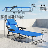Folding Lounge Chair w/ Reclining Back
