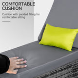 Patio Wicker Lounger, Outdoor PE Rattan Single Chaise Lounge w/Adjustable Recliner Backrest
