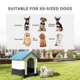 Outside Dog Kennel House with Windows, 64.5 x 57 x 66cm