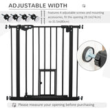 Retractable Gate Extra Wide Press-Mounted with Cat Door, 29-32 Inch