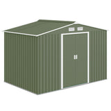9.1'x6.4'x6.3' Garden Storage Shed w/ Foundation Kit Metal Tool Storage House w/ Double Doors