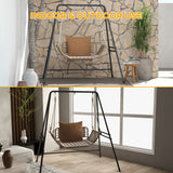 Hammock Chair Stand, Hanging Heavy Duty Metal Frame Hammock Stand for Hanging Hammock Air Porch Swing Chair