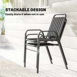 Stackable Outdoor Dining Chairs Set of 2