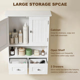 Medicine Cabinet, Bathroom Wall Cabinet with Shelf and Drawers for Hallway