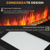 Wall Mounted Fireplace, 28.5 Inch Modern Electric Fireplace with Patented LED Flame Effect and 7 Colors