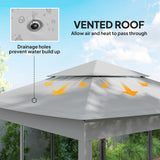 11' x 11' Pop Up Gazebo 2-Tier Soft Top Shelter Event Tent w/ Netting Carry Bag for Patio Backyard Garden