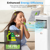 10000 BTU Portable Air Conditioner with Fan & Dehumidifier Mode, 24-Hour Timer