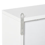 Wall Mounted Bathroom Medicine Cabinet Mirrored Cabinet with Hinged Door 2-Tier Storage Shelves