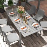 Aluminum Outdoor Dining Table for 6-8 People
