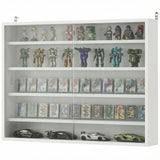 5-storey Display Cabinet, Shot Glass Display Case, Glass Curio Cabinet with 2 Glass Doors and 4 Adjustable Shelves
