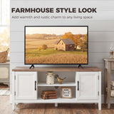 TV Stand for TVs up to 55 Inch, Entertainment Center with 2 Open Shelves, 2 Cabinets