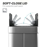 14.5 Gal (55 L) Sensor Can, Fingerprint-Proof Stainless Steel