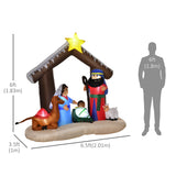 6ft Christmas Inflatable Decoration with Bible Arch of Jesus' Birth Easy Set-Up Blow UP Decoration for Holiday Yard