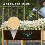 Wooden Raised Garden Bed Planter, Large Elevated Planter Box with Legs