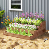 4-Tier Raised Garden Bed, Vertical Wooden Elevated Planter Box Kit with Liner for Vegetable