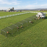 Tunnel pour poules extra long extérieur, enclos pour poules 354