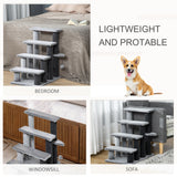 Cat Stairs for Bed, Couch 4 Steps, Small Cat Tree for Indoor Cats with Scratching Posts Toy Ball, 23.5