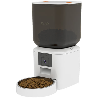 Automatic Cat Feeder with Camera, 2.4G WiFi, APP Control 8L Pet Feeder 1-10 Meals with 2-Way Audio