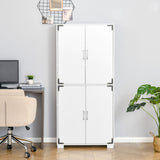 Meuble de Rangement pour Cellier de Cuisine de Ferme avec 4 Portes, Armoire de Cuisine avec Étagères