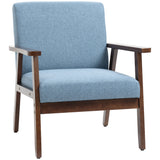 Fauteuils d'appoint modernes avec siège rembourré, fauteuil en tissu aspect lin pour chambre à coucher