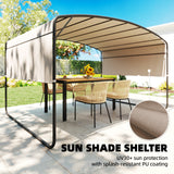 10' x 13' Retractable Pergola Canopy, Outdoor Metal Pergola Gazebo Sun Shade Shelter with Steel Frame