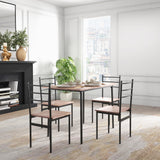 5 Piece Dining Table Set for 4, Steel Frame for Dining Room