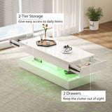 Table basse avec éclairage LED ajustable