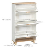 Meuble à chaussures moderne avec 3 tiroirs basculants et étagère réglable, armoire de rangement pour 12 paires de chaussures pour l'entrée