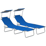 Outdoor Lounge Chair, Adjustable Folding Chaise Lounge
