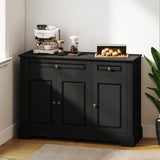 Buffet moderne avec 2 tiroirs et étagères réglables