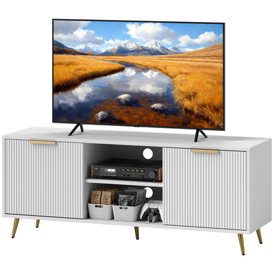 Meuble TV avec Rangement pour Téléviseur de 55