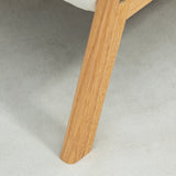 Fauteuil de salon rembourré avec cadre en bois d'hévéa, oreillers décoratifs et coussin confortable