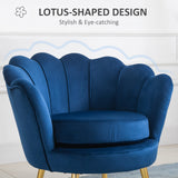 Fauteuil d'appoint moderne, fauteuil de club en tissu velouté avec pieds en métal doré pour chambre à coucher