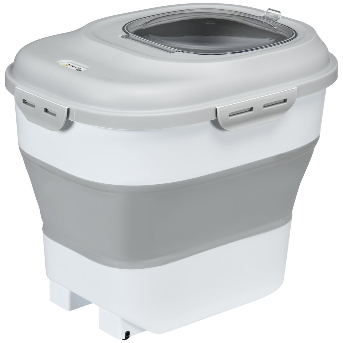 6-30lb Dog Food Storage Container Collapsible Design with Airtight Lids, Rolling Wheels