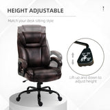 PU Leather Executive Office Chair with High Back, Adjustable Height and Swivel Wheels