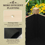 Jardinière en bois surélevée avec trous de drainage pour légumes, lit de jardin extérieur, 45,3x21,7x31,5po