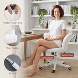 Office Chair, Armless Swivel Desk Chair with Adjustable Height, Tilt Function for Office
