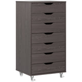 7-drawer Vertical File Cabinet for Home Office, Storage Cabinet with Wheels