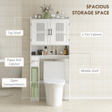 Over the Toilet Storage Cabinet, Bathroom Organizer with Adjustable Shelf