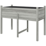 Jardinière en bois surélevée avec trous de drainage pour légumes, lit de jardin extérieur, 45,3x21,7x31,5po