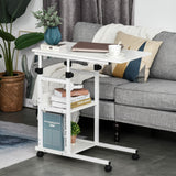 Bureau debout mobile, bureau debout réglable en hauteur 31,5 pouces avec roues pour bureau à domicile
