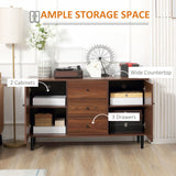 Kitchen Storage Sideboard, Buffet Cabinet with 2 Cupboard, 3 Drawers and Adjustable Shelves for Living Room