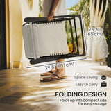 Folding Zero Gravity Chair, 5-Position Adjustable Outdoor Lounge Chair Recliner with Headrest